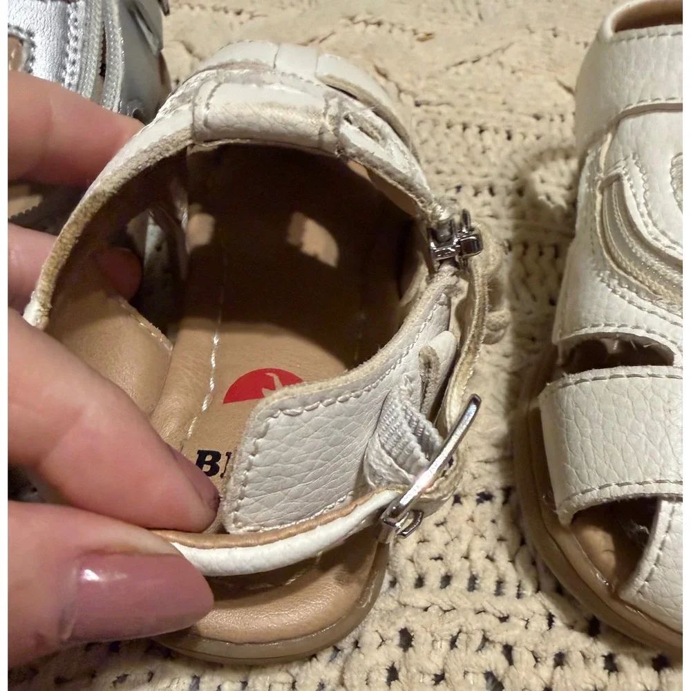 Billy Footwear Adaptive Sandals Lot 2 Pairs Silver White Toddler 8M BT22134-100